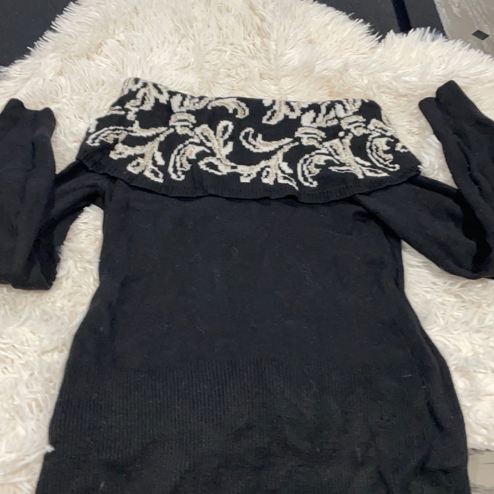 White House black market strapless sweaterl